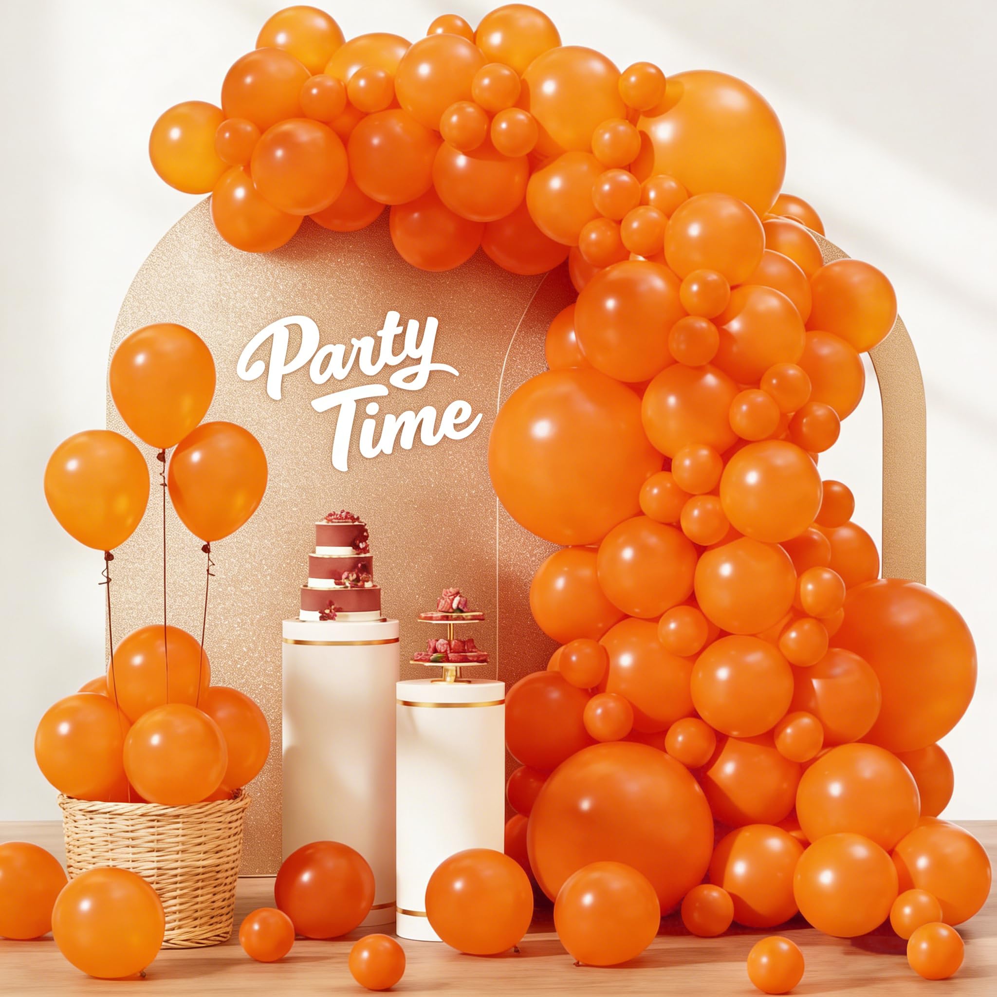Orange Balloons, 102pcs Orange Balloon Arch Kit, Latex Balloons, 18 12 10 5 Inch Different Sizes Balloon Garland, Perfect for Birthday, Halloween, Baby Shower, Summer & Garden Party Decorations — image 1