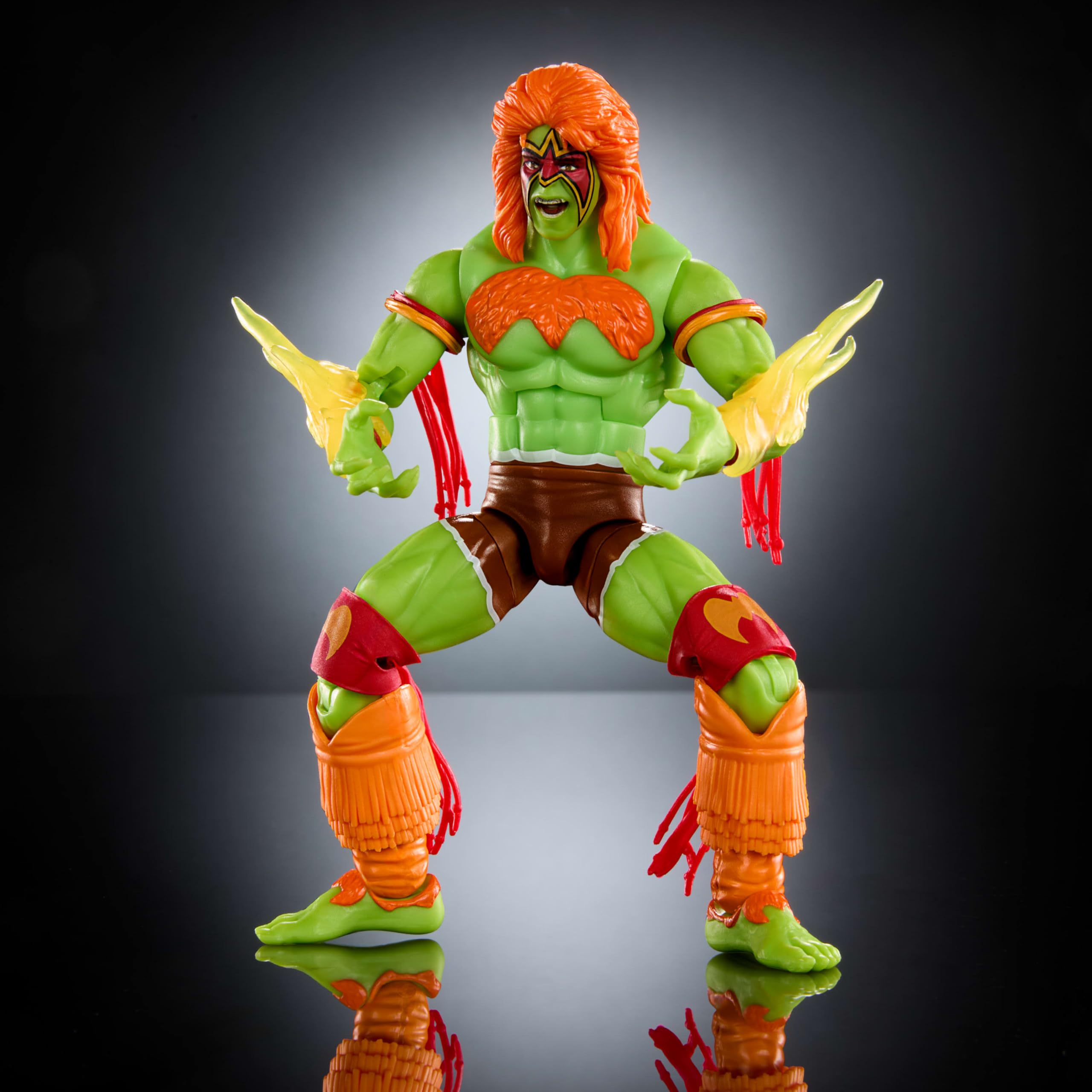 WWE Mattel x Street Fighter Ultimate Warrior As Blanka Action Figure, 6-inch Elite Collectible Wrestling Series Mashup - Image 3