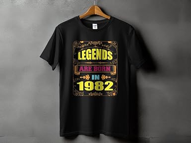 1982 Birthday Shirt For Men - "Built In 1982" Vintage 42nd Birthday Gift Idea, Customizable - View #4