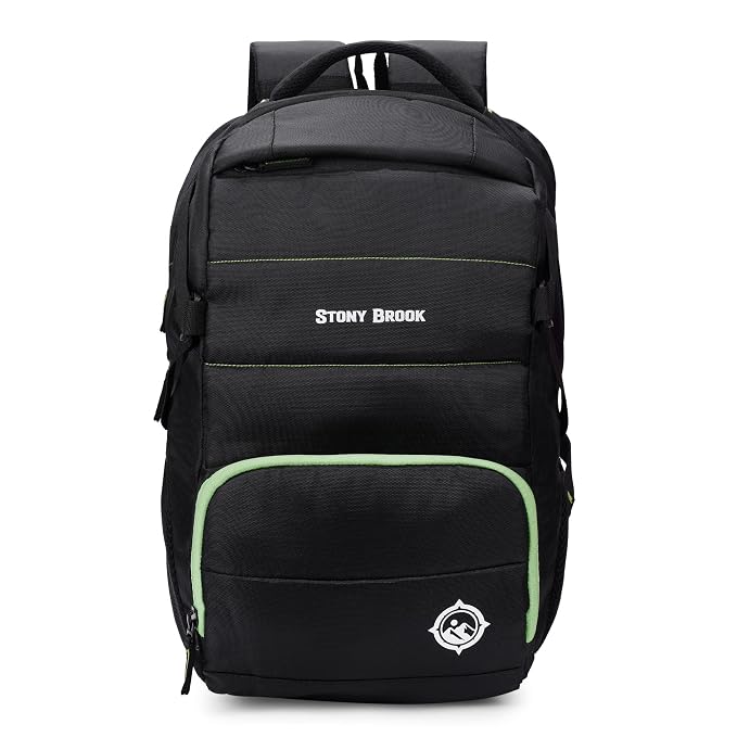 Stony Brook by Nasher Miles Aurora Laptop Backpack 40 L (Black-Green)