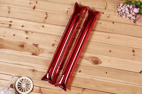 Vista 25 de Hooshing Bam - Juego de 40 palos de trueno inflables para animar al baloncesto, fútbol, fiesta, deporte, espíritu de equipo plateado