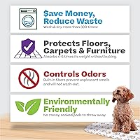 Vista 5 de PoochPad Almohadilla para orinal original, lavable y reutilizable (tamaño mediano, paquete de 2) - Control de olores inigualable, almohadilla