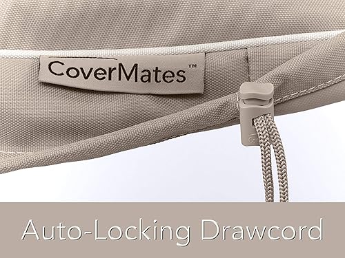 Miniatura 8 de Covermates Funda para silla de exterior, poliéster de alta calidad, resistente a la intemperie, dobladillo con cordón, fundas para asientos y