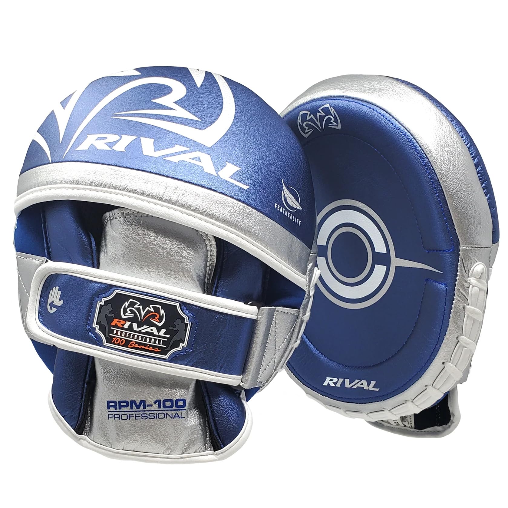 Boxing RPM100 Professional Punch Mitts - Pre-Curved Ergonomic Design, Angled Hook and Loop Wrist Strap, and Soft Inner Lining