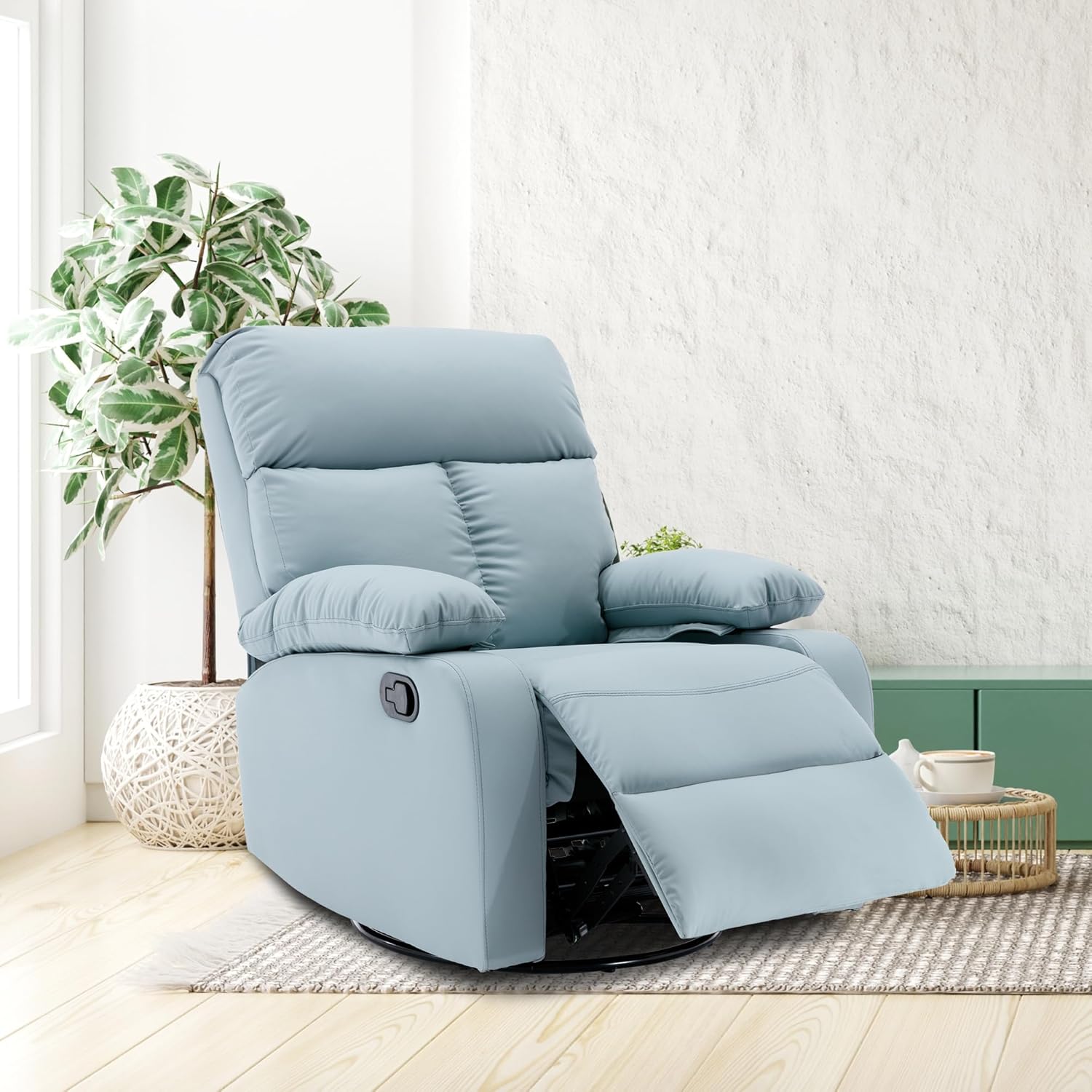 Amazon.com: Cooexult Swivel Rocker Recliner, Small Recliners for Small ...
