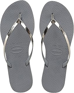 Havaianas You Metallic, Comfortable, Elegant, and Versatile Sandals, Thin Metallic Straps, Small Heel, Women