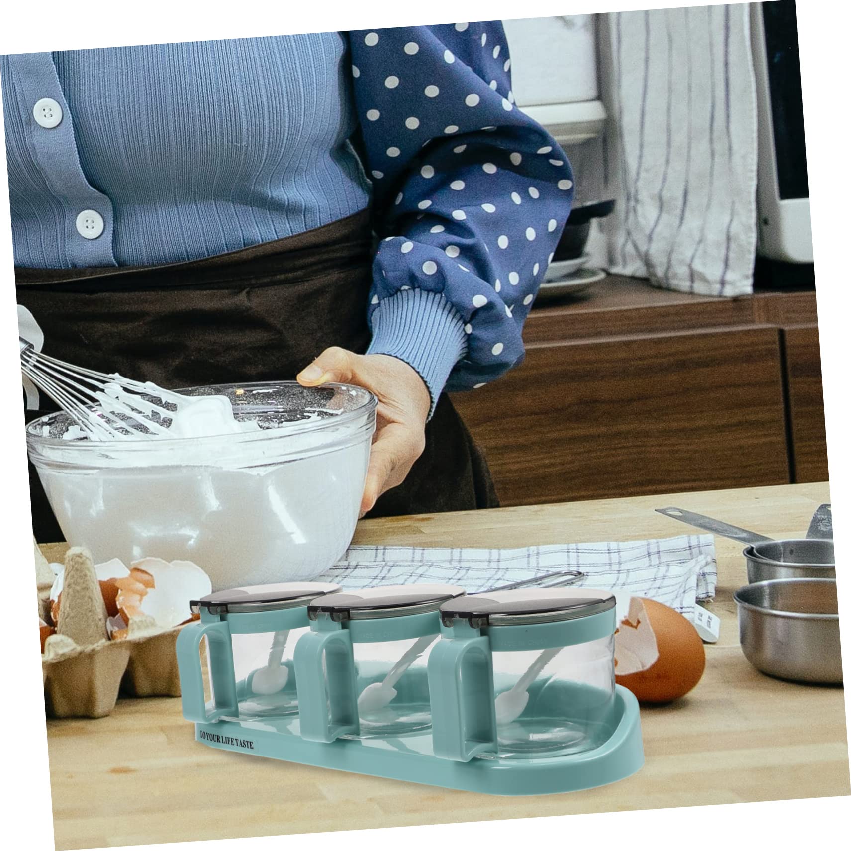 LABRIMP 1pieza Caja De Almacenamiento De Condimentos De Vidrio Para Cocina Frascos De Especias Multiusos Diseño Elegante y Para Sal Pimienta