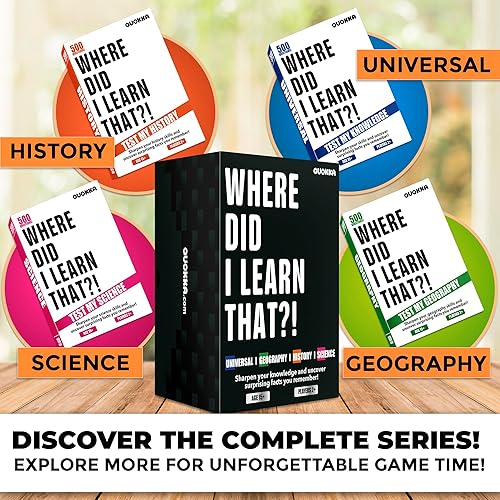 Miniatura 7 de QUOKKA Juegos de trivia para adultos con 500 preguntas  Divertidas tarjetas de trivia para adultos para adolescentes y familias  Tarjetas de trivia