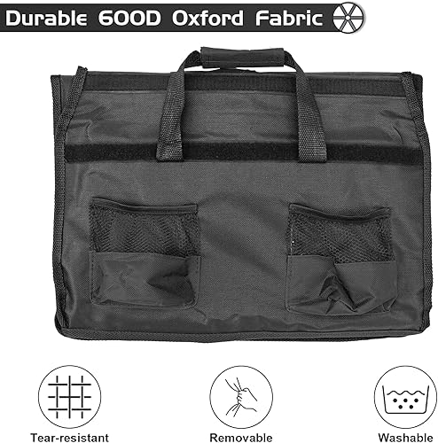 Miniatura 6 de TWOCORN Carro plegable plegable, carrito de playa resistente con ruedas plegable, carrito de comestibles plegable utilitario para camping, deportes,