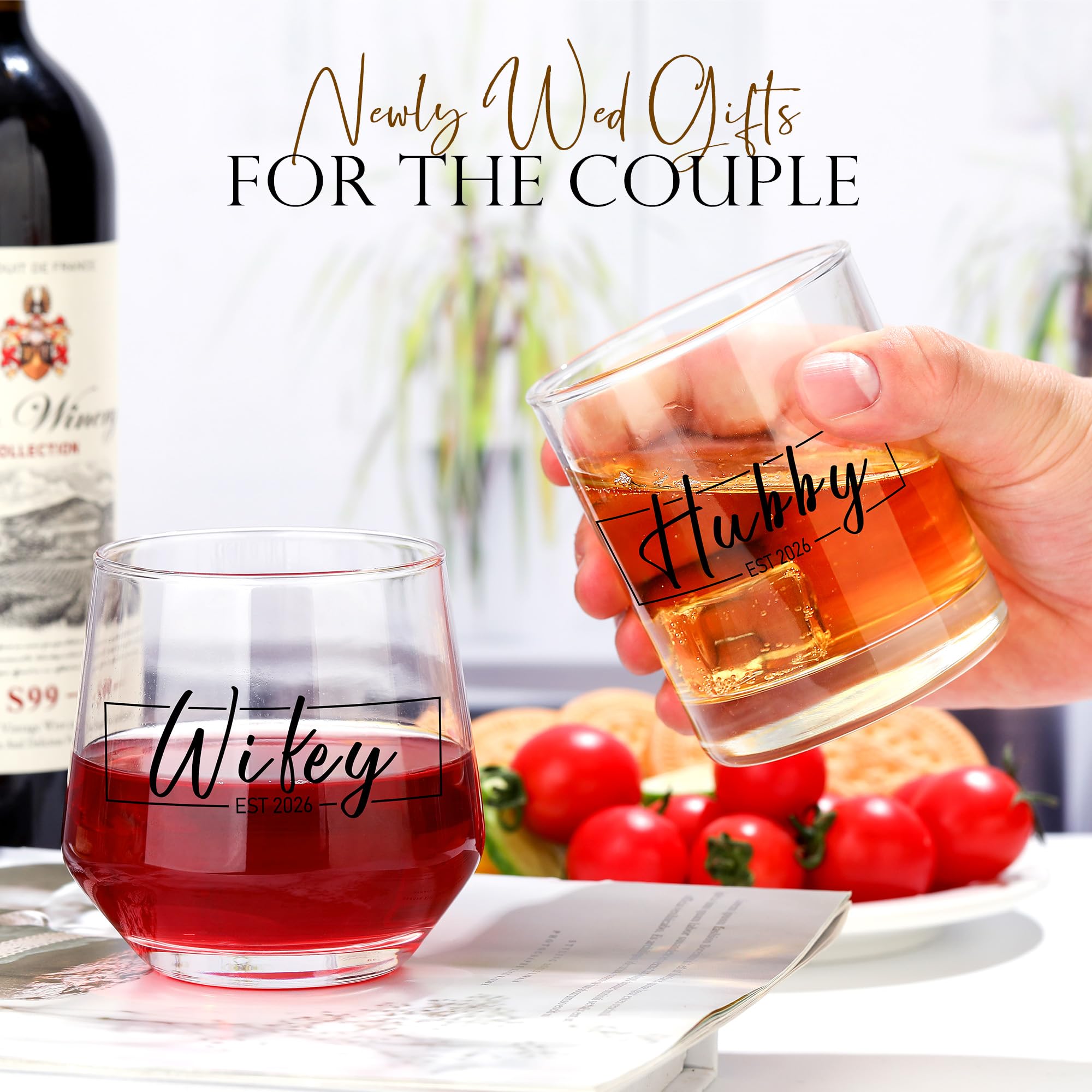 Regalos de boda para parejas, regalos de señor y señora, regalos de boda para recién casados, regalos de despedida de soltera para novia y novio, regalos de recién casados, regalos para marido y
