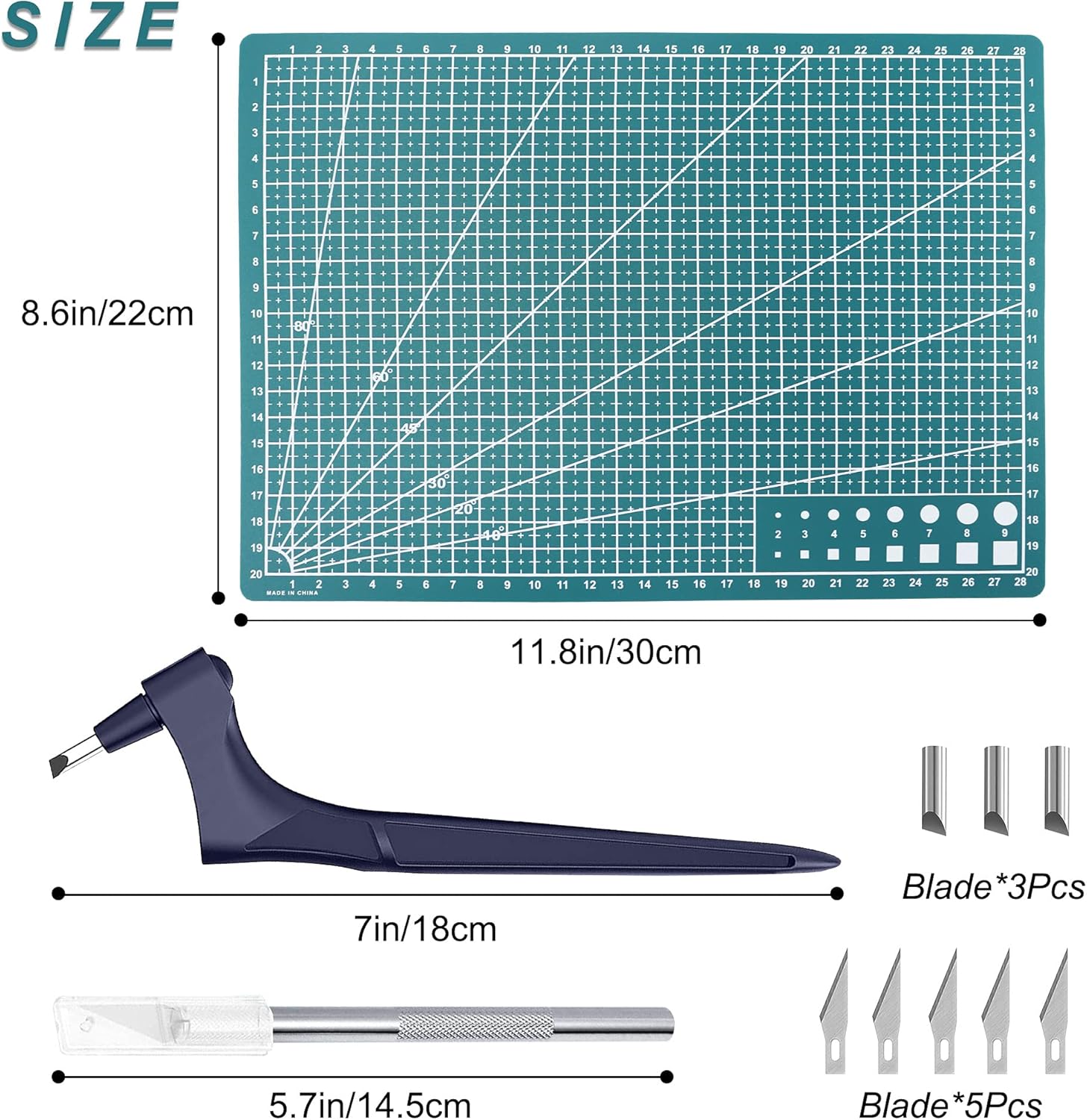 Craft Cutting Tools 360 Degree Rotating Stainless Steel Craft Knife Professional Precision Knife with Spare Blades for Scrapbooking Art Cutting Craft Hobby. : Arts, Crafts & Sewing