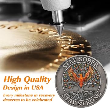 Phoenix Tree of Life 11 Year Sobriety Coin, AA Recovery Medallion