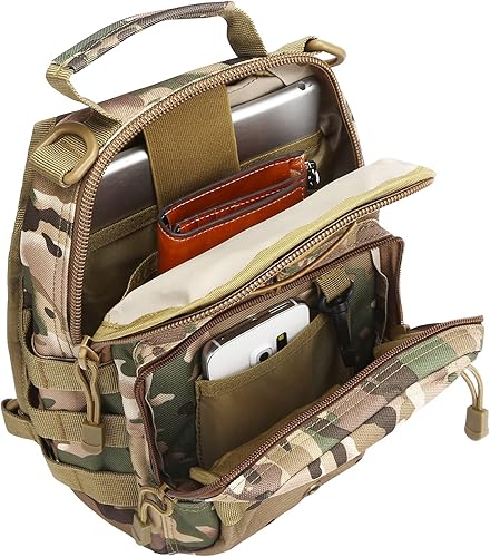 Miniatura 8 de Mochila G4Free al aire táctico militar, deporte pack daypack mochila de hombro para camping, senderismo, trekking, rover sling pecho pack