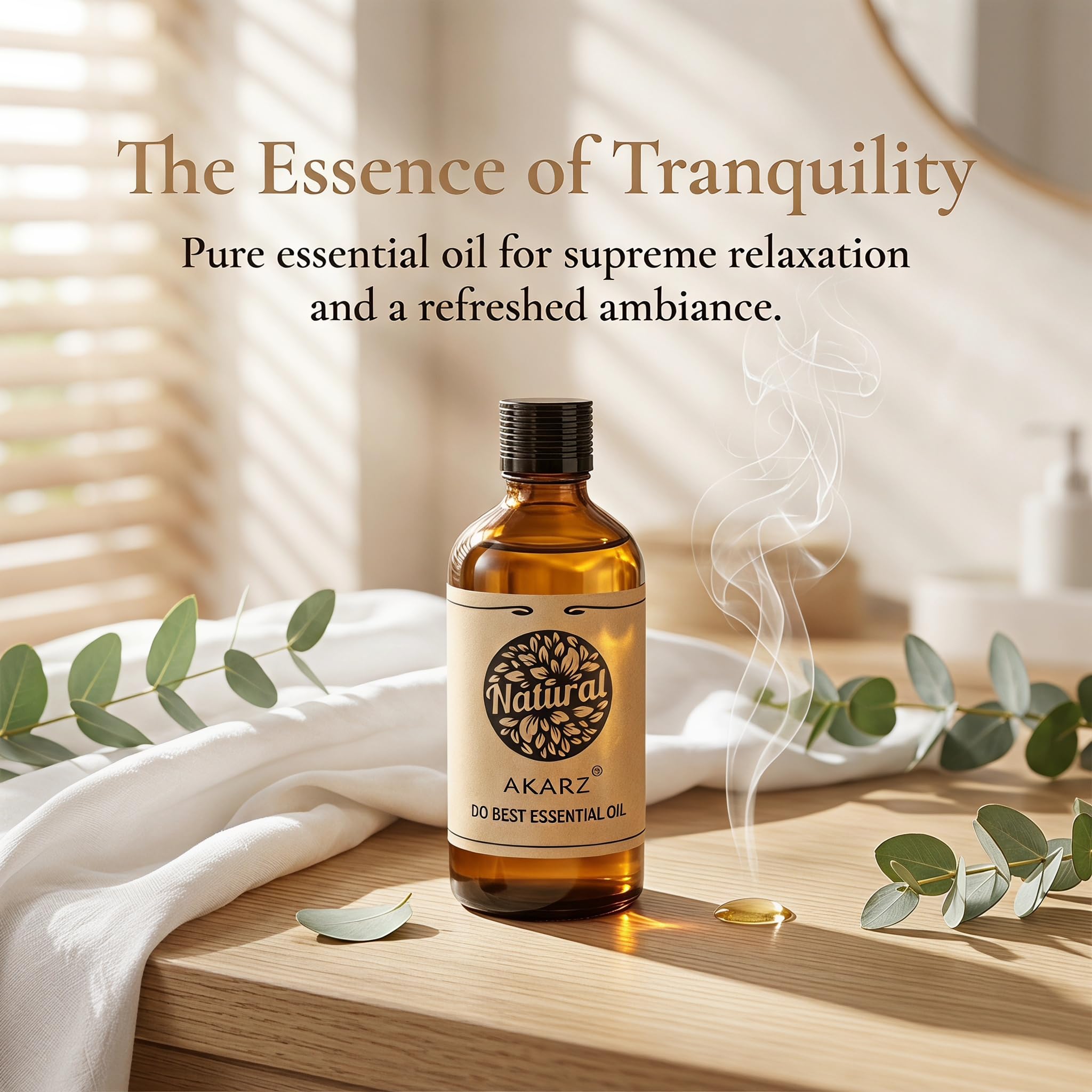 AKARZ 100ml Olejek esencjny z Wanilii - Naturalny olejek aromatyczny do dyfuzorów, lamp aromatycznych i aromatów pomieszczeń