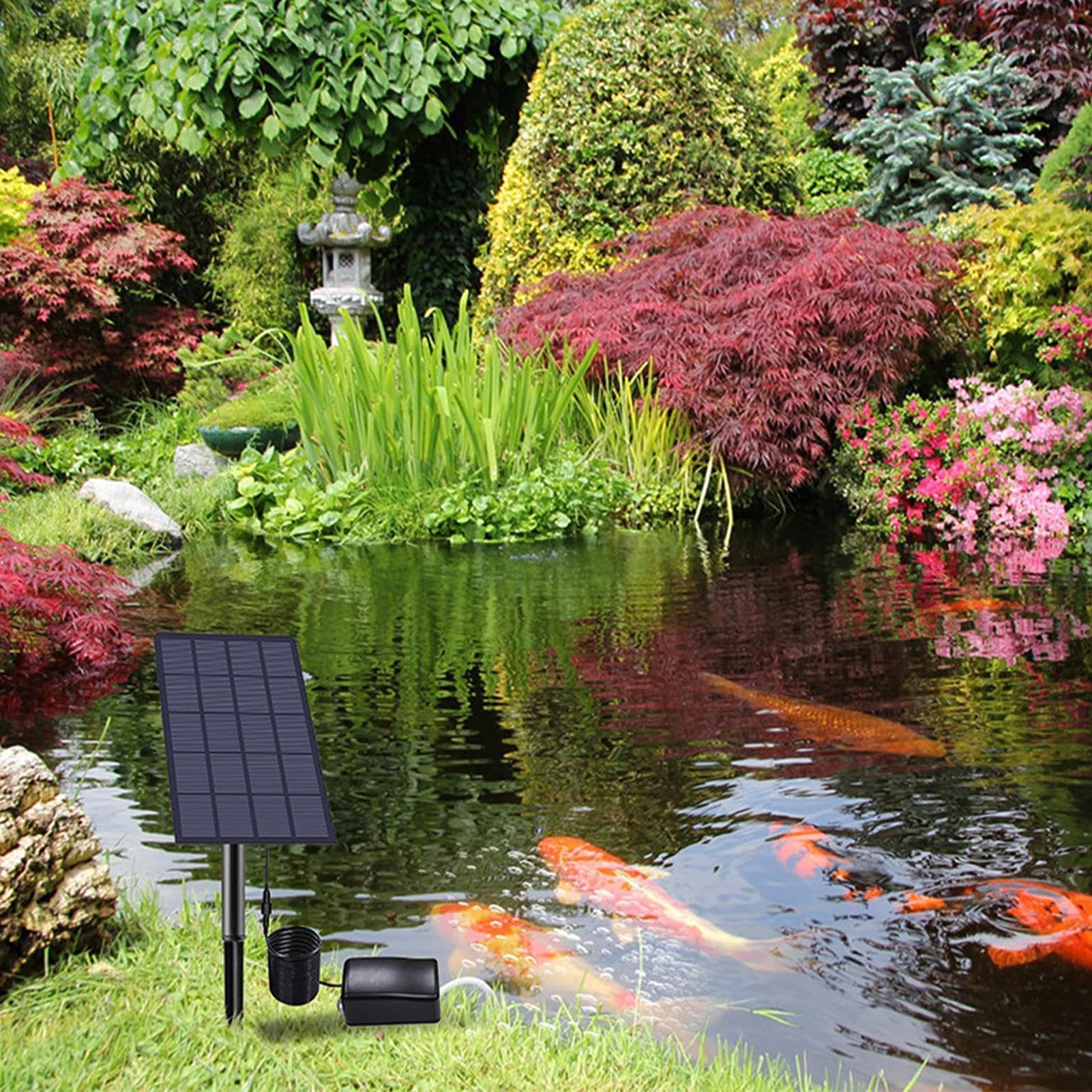 Aeratore Ad Energia Solare 2W Basso Rumore IP64 Impermeabile | Aeratore Portatile Per Bacino Koi Adatto Per Acquari, Idroponica, Pesca All'aperto, Stoccaggio Di Frutta