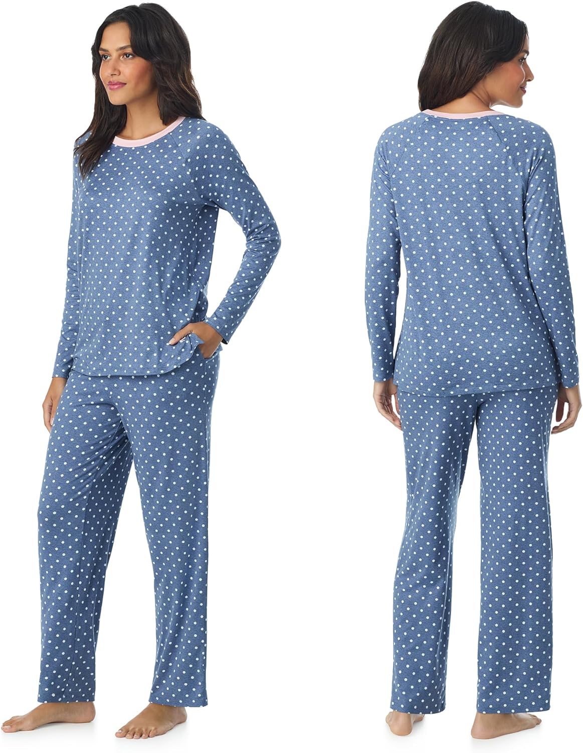 Cuddl Duds Womens Matching Pajama & Lounge Set - Lightweight Long Sleeve PJ Shirt & Pants - Sleepwear & Loungewear Sets - Image 2