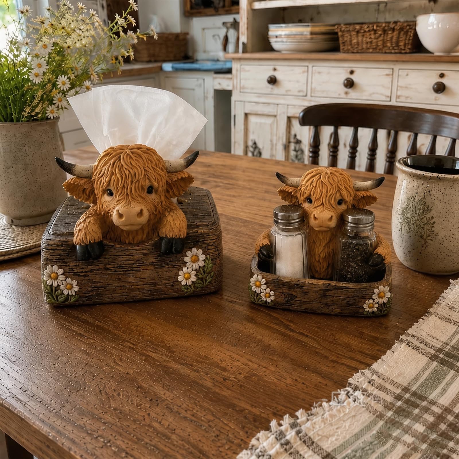 Generic Highland Cow Sale & Pepper Shaker Set per Farm (2pcs)