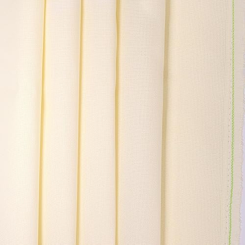 Miniatura 8 de Caydo 60 por 39 pulgadas, 14 unidades de tela clásica de reserva, tela de punto de cruz, color blanco, tamaño grande