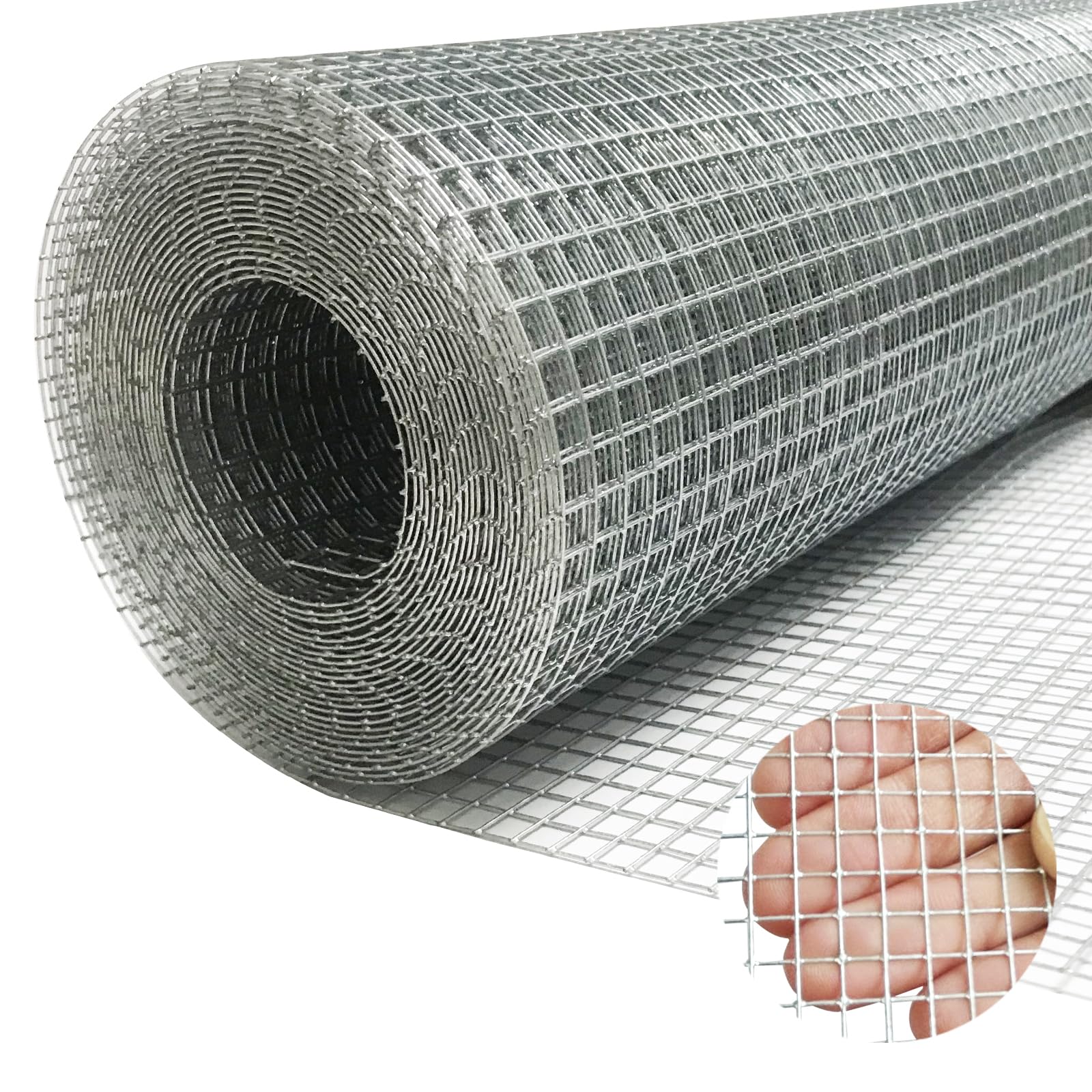 Loveerct GARDEN & HOME Hardware Cloth 1/4 Inch 16in X 20ft,23 Gauge Hot Dip Galvanized After Welded Cage Mesh Roll Square Chicken Wire Netting Rabbit