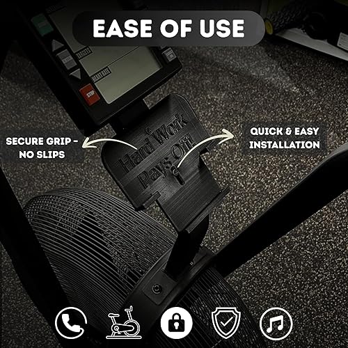 Miniatura 4 de Generic Soporte para teléfono Echo Bike - Soporte para teléfono de bicicleta de asalto aéreo (trabajo duro vale la pena, negro)