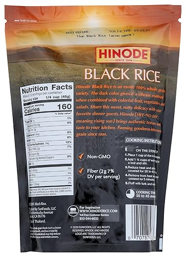 Miniatura 2 de Hinode Arroz negro, grano entero, 16 oz