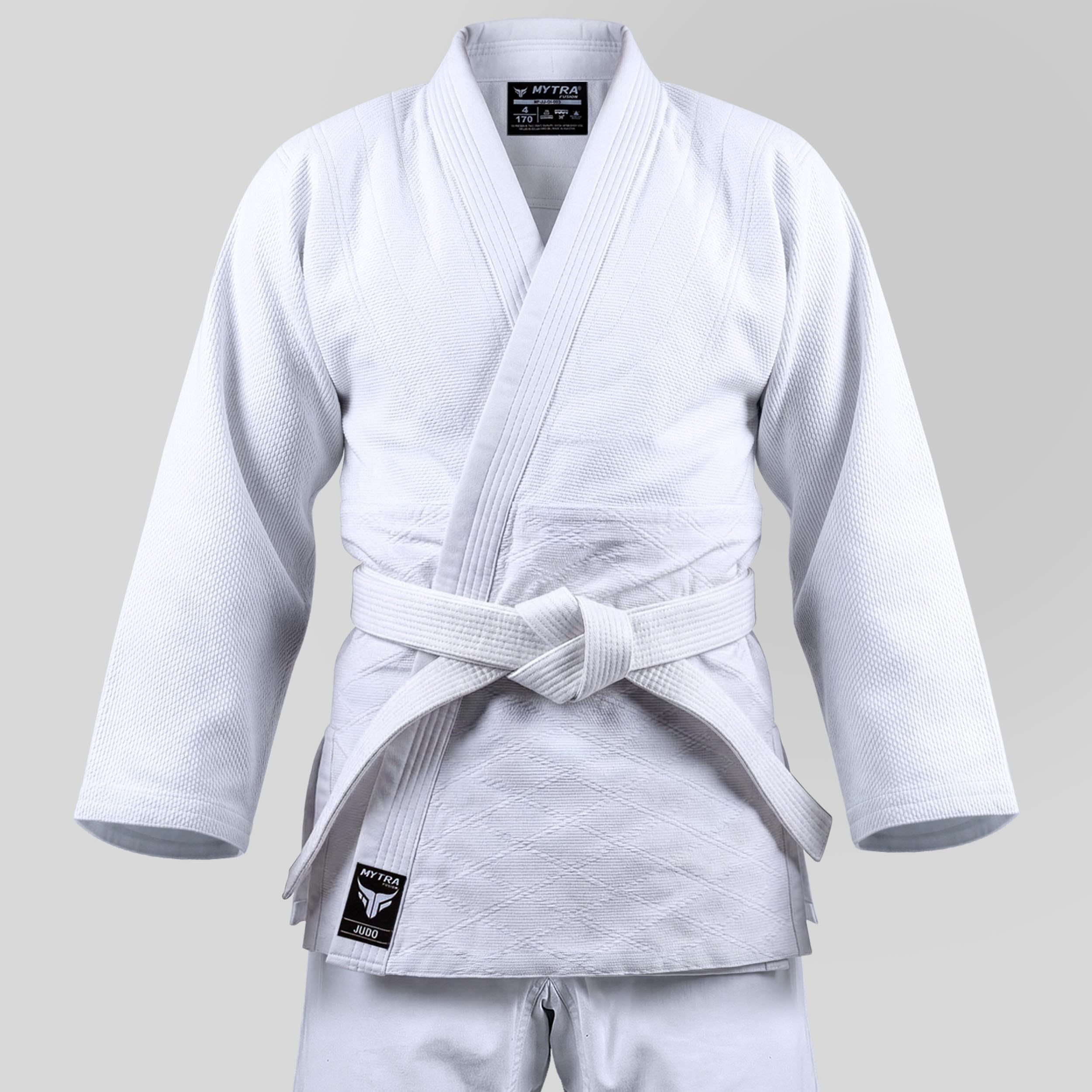 Mytra Fusion Judo Gi per Bambini – Uniforme da Judo Junior Resistente per Allenamento e Competizione – Kimono da Judo Durevole con Cuciture Rinforzate e Cintura Inclusa