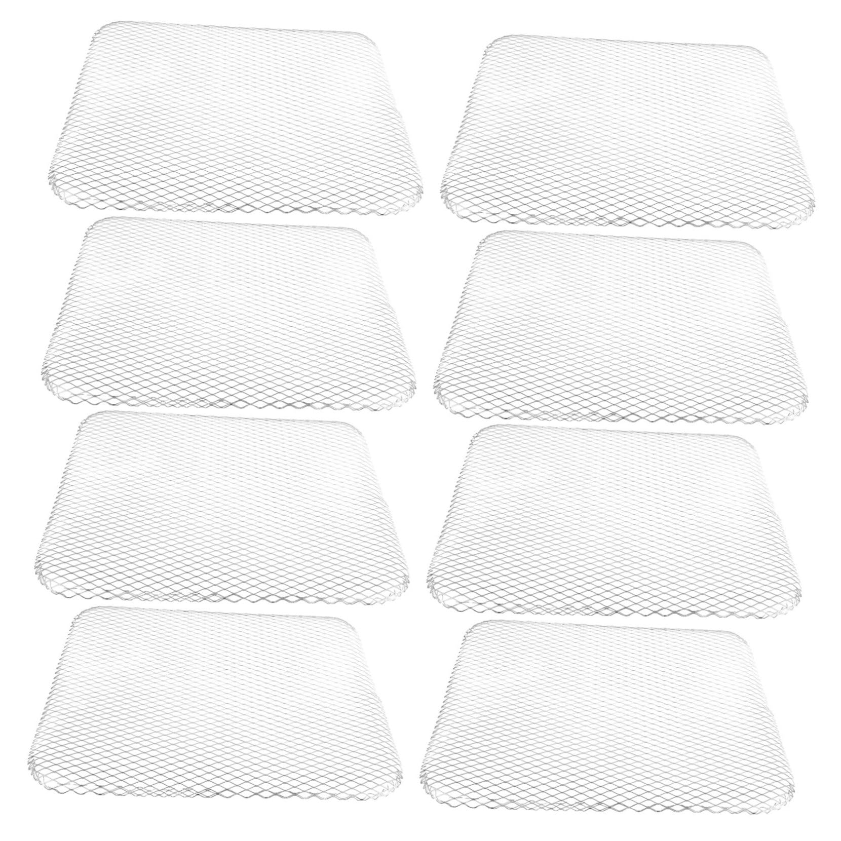 10 alfombrillas de malla de aluminio antiadherentes – Cubiertas rectangulares para barbacoa al aire libre y cocina en interiores – Resistente al calor, reutilizable, perfecto para asar y hornear