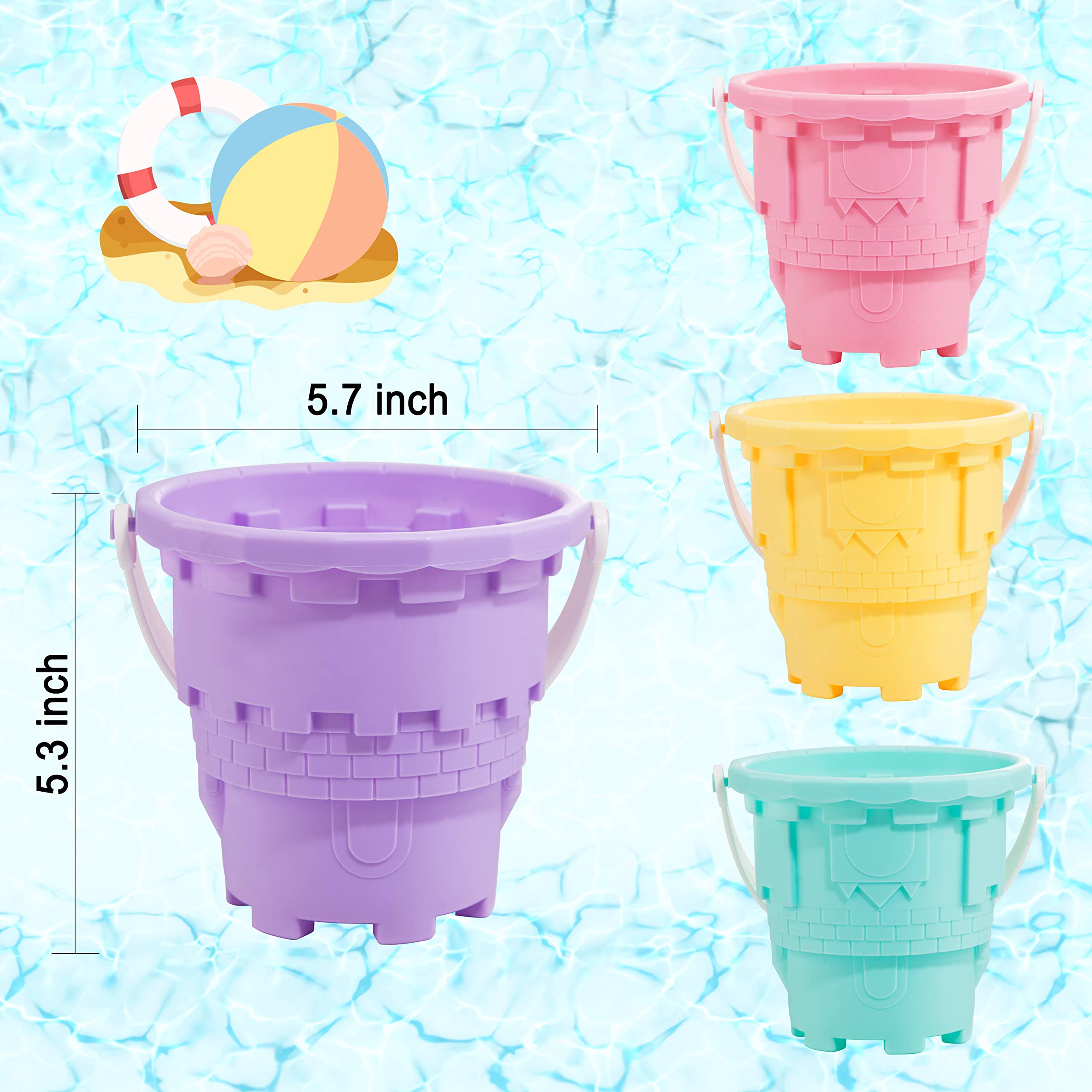 Bolsa Quita Arena Set De Cubos De Playa Mini Juguetes Para