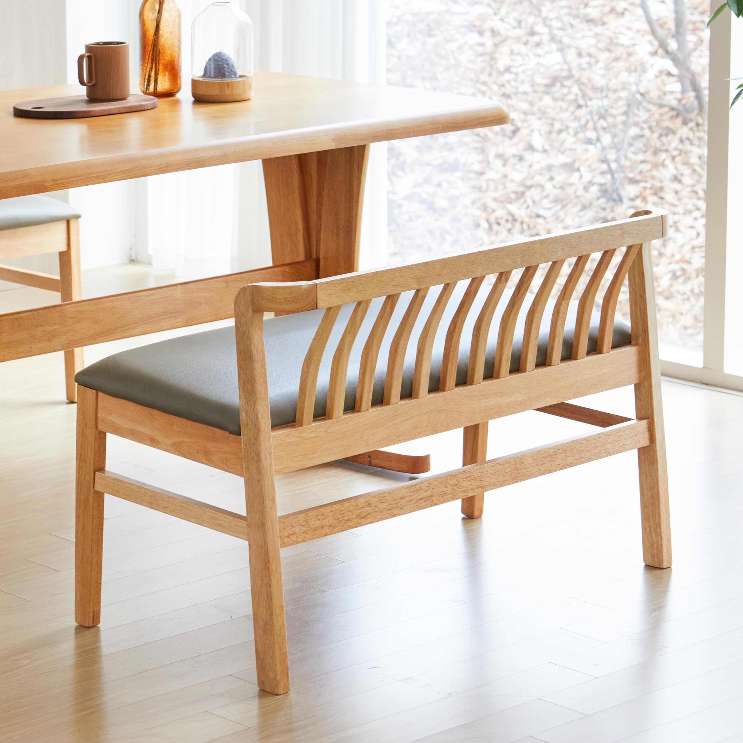 Dining Table Oak Bench With Cushion Extendable Dining Room Oak
