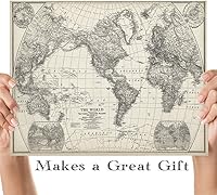 Vista 3 de Mapa del mundo de 1922 - Impresión artística sin marco de 11 x 14 - Gran decoración para el hogar por menos de $15