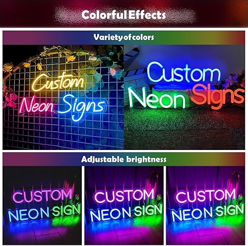 Miniatura 7 de IOKSBACU - Letrero de neón personalizable para decoración de pared de boda, luces LED de neón personalizables para regalo de fiesta, día de San