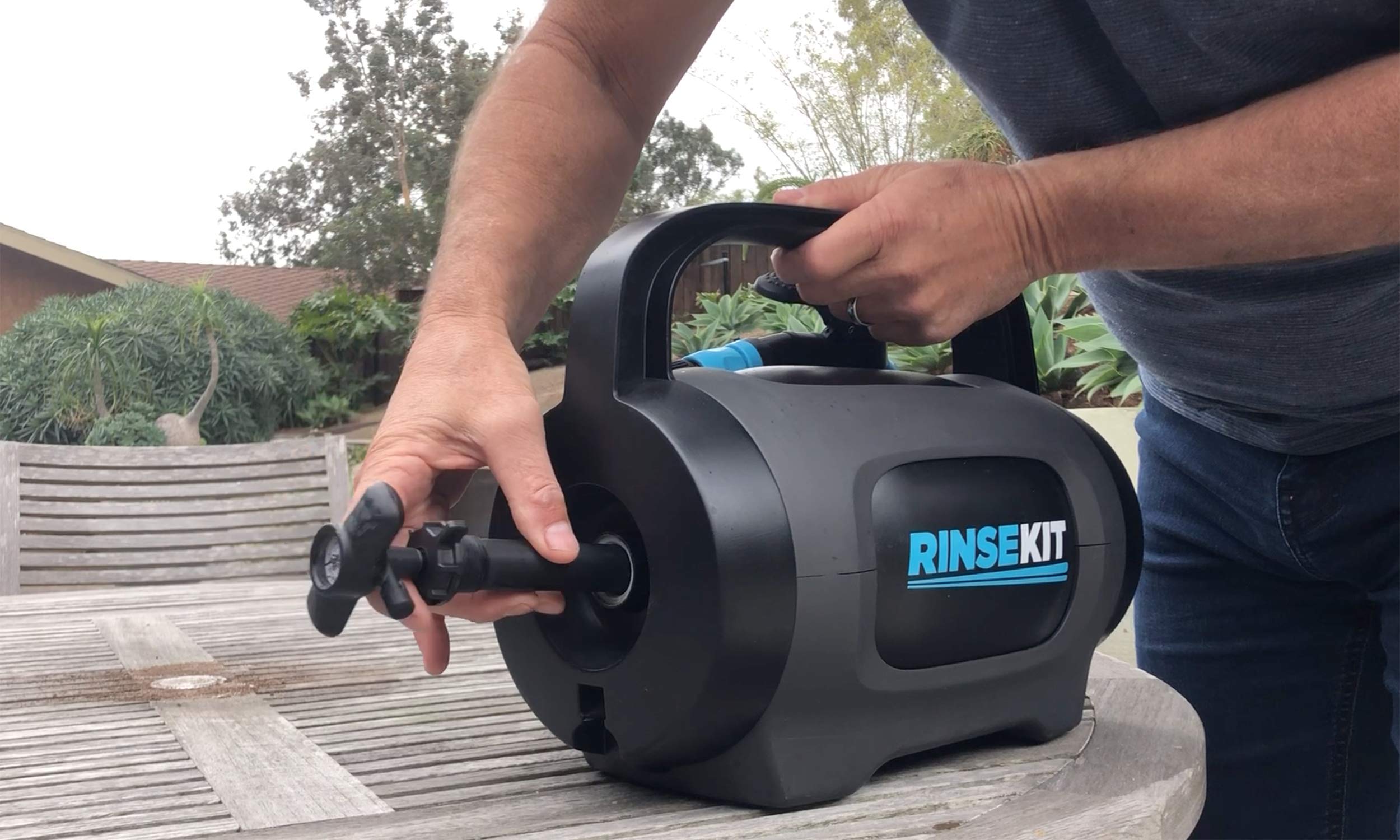 Rinse Kit Portable Shower with Hot Water Sink Adapter (Plus Gray) Buy