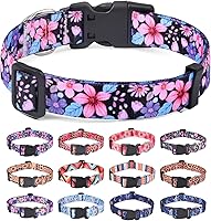 Vista 25 de Juego de collar y correa para perros pequeños, collar suave y cómodo para mascotas para perros pequeños, medianos y grandes, patrón geométrico