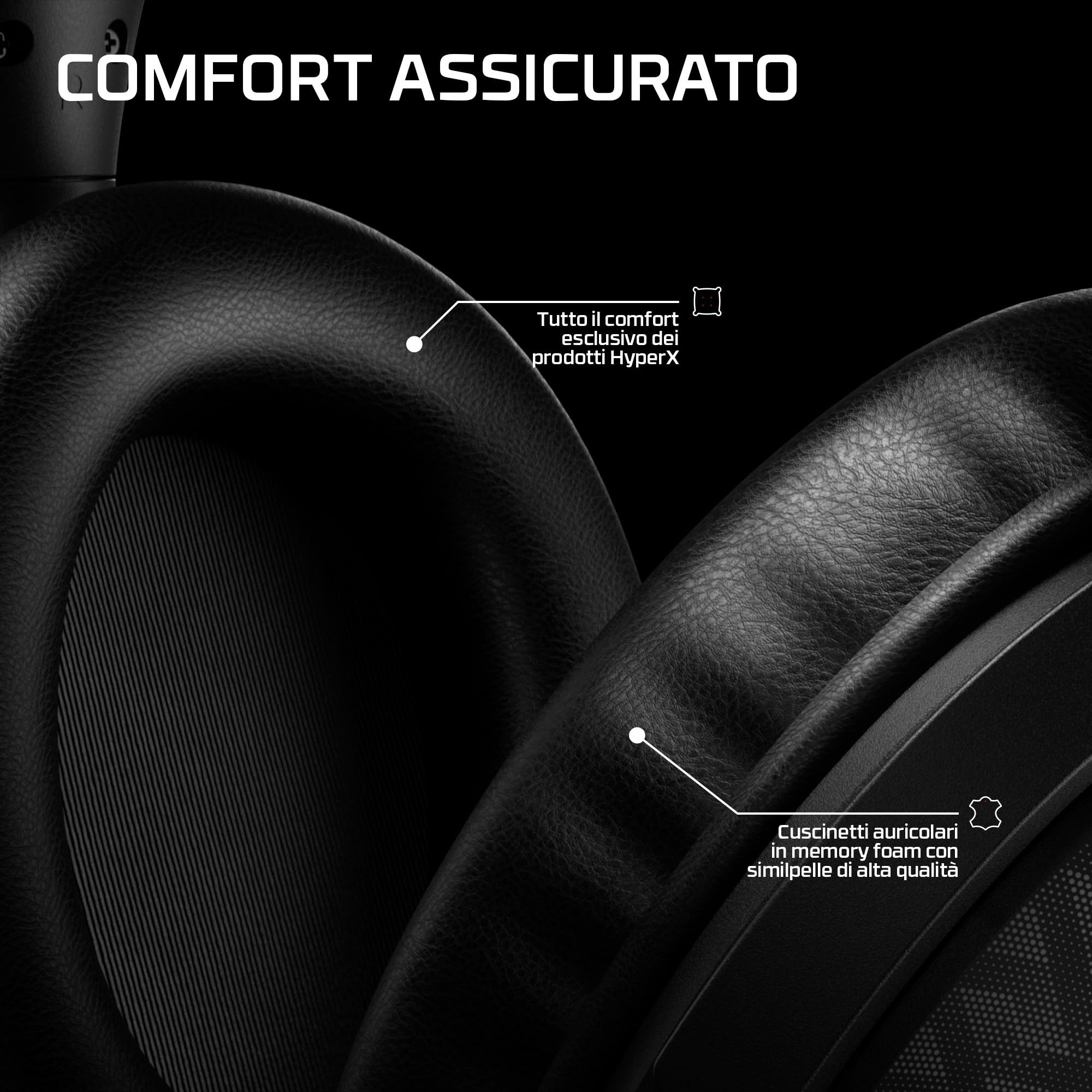 HyperX CloudX Stinger 3 Cuffie Gaming Wireless per PS5, Bianca | Bluetooth 5.2 e 2,4 GHz, fino a 80 ore di autonomia, driver da 50 mm, microfono, bianco