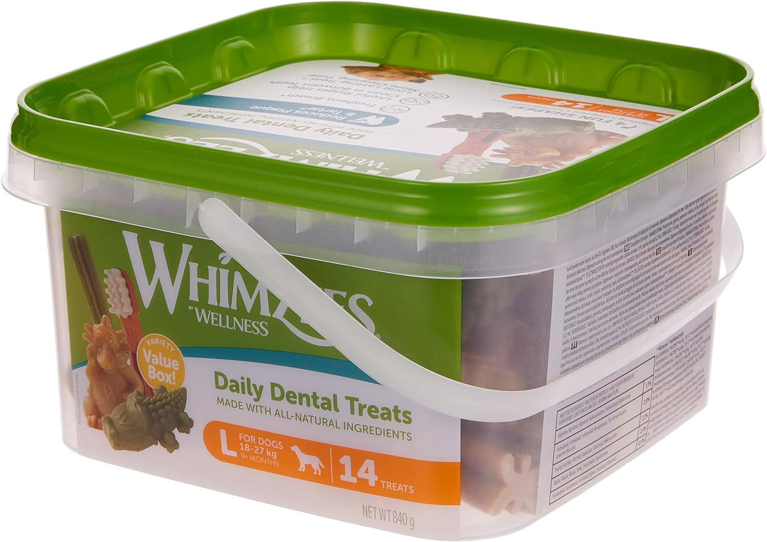 WHIMZEES Natural Grain Free Daily Dental Dog Treats Variety Packs 14Large, Grade 840g Buy
