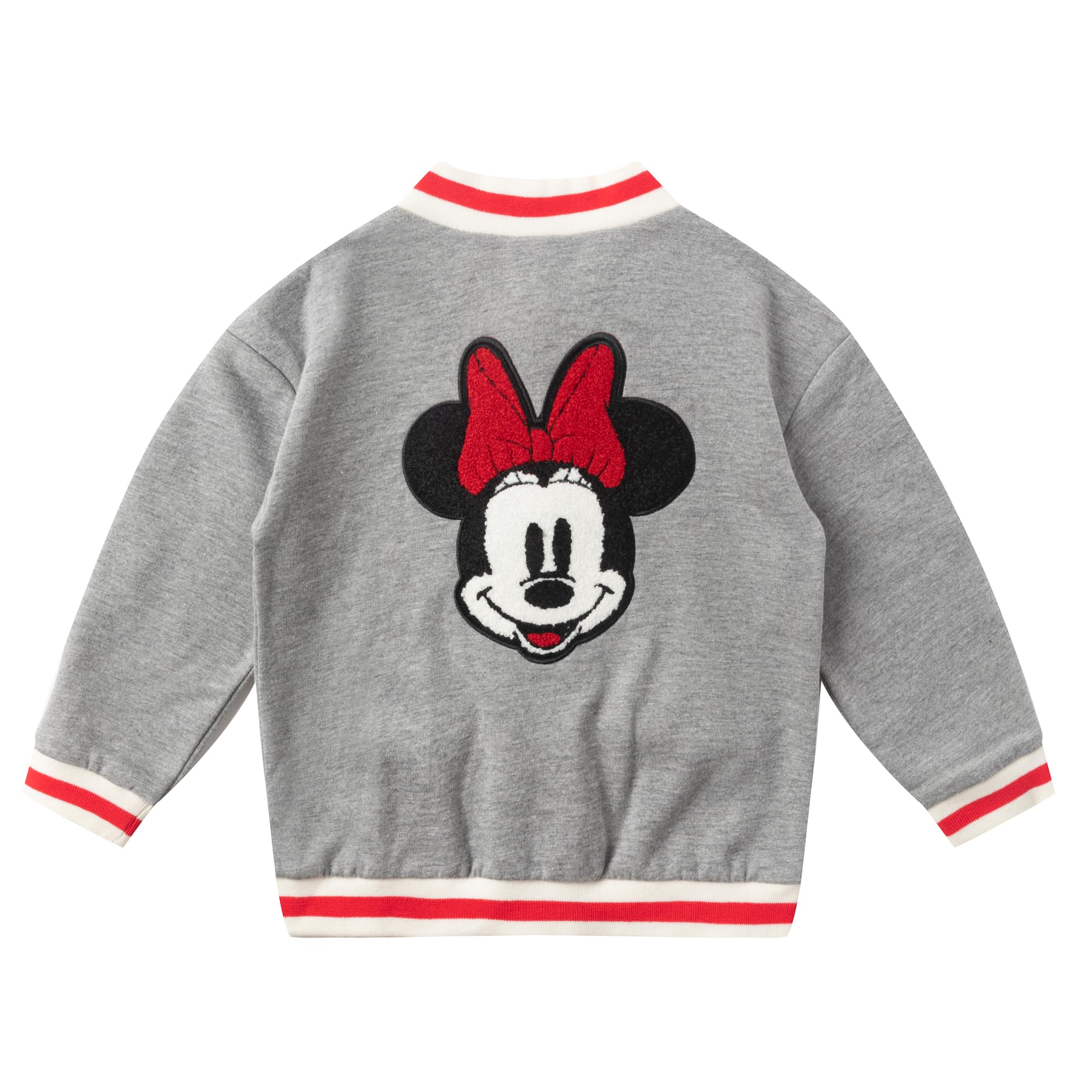 Disney Minnie Mouse - Set da 3 pezzi con leggings svasati, cardigan e maglietta con paillettes, per bambine