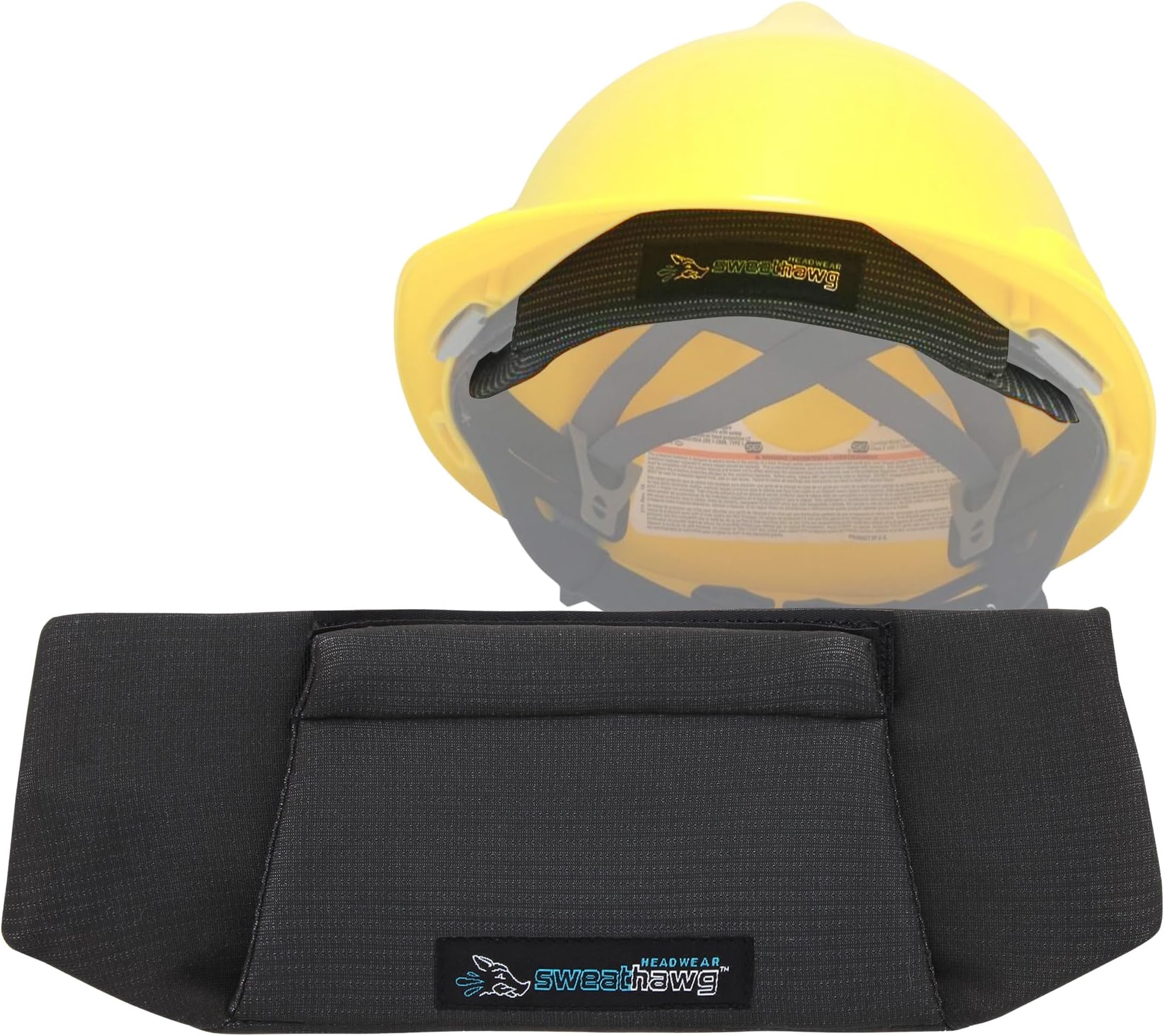 SweatHawg Hard Hat Liner Sweatband โ Extreme Sweat Absorbing, Quick-Dry, Cooling, Washable Liner for Helmets & Hard Hats