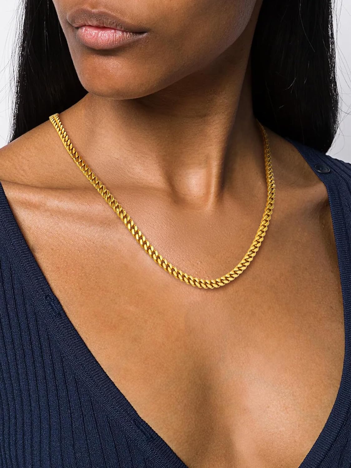 PROSTEEL Chunky Cuban Link Curb Chain Necklace for Women Men, Stainless Steel Choker Thick Trendy Statement Hip Hop Miami Cuban Chain Jewelry Gifts Unisex Size,5/12/14mm Widths,18"/20" - Image 3