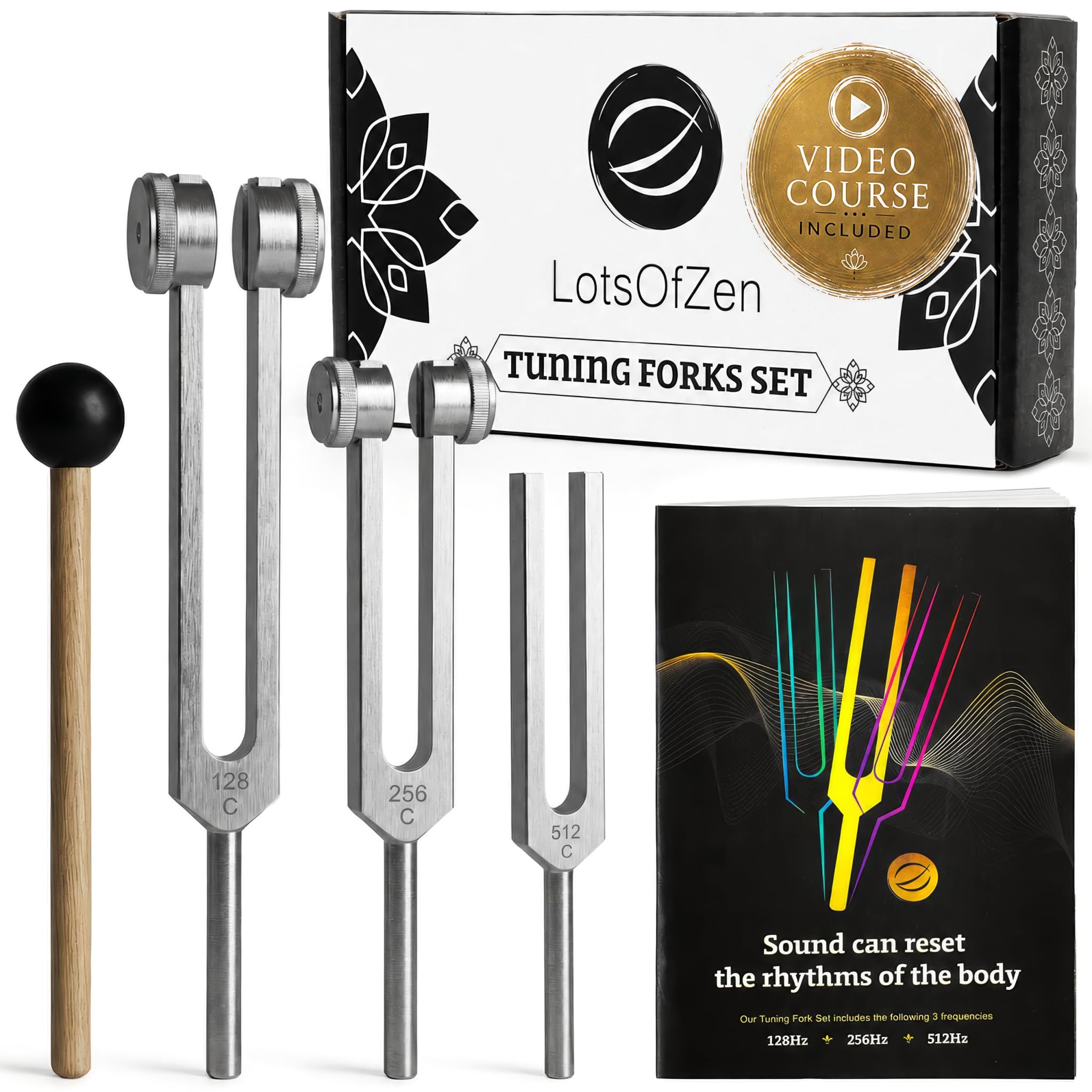 Amazon.com: LOTS OF ZEN Tuning Forks for Healing Set (128Hz, 256Hz