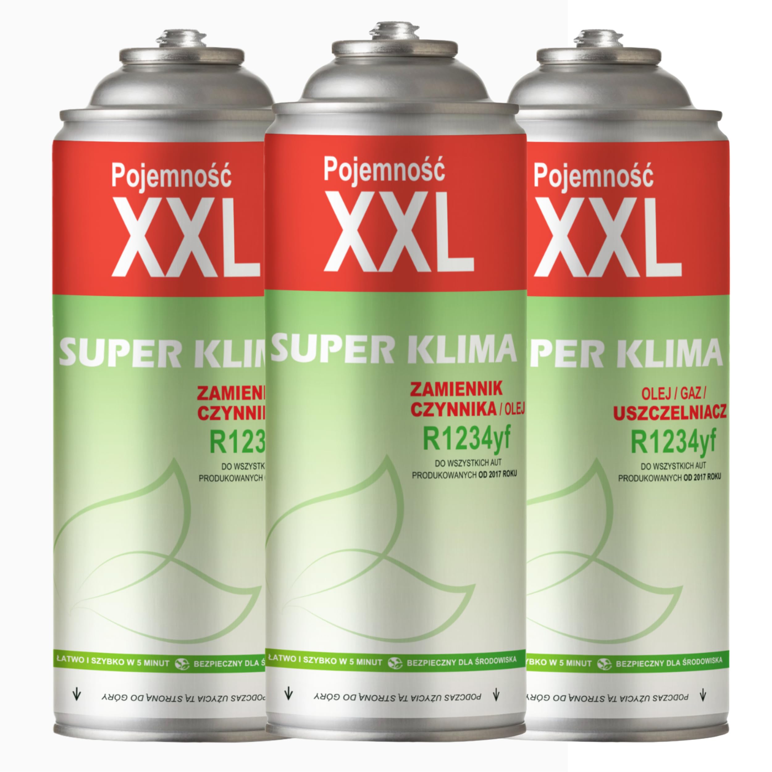 Combo doble gas R1234yf + tapa fugas refrigerante coche sellador aire acondicionado coche SUPER KLIMA