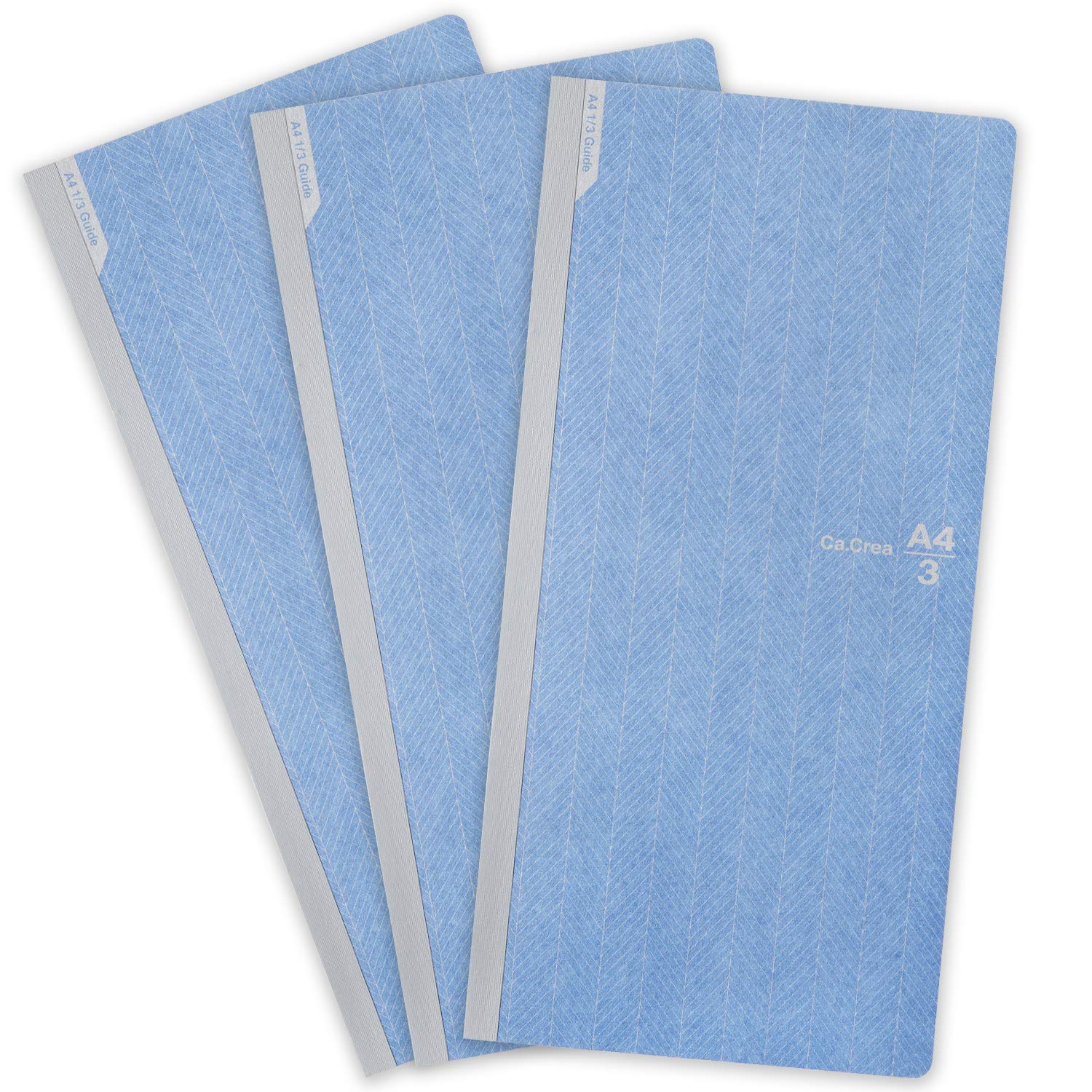 Plus Notepad Notebook, Ka-Cree, A4 x 1/3, NS Series, Horizontal Rule, 3 Packs, Blue, 77-761 x 3 : Office Products