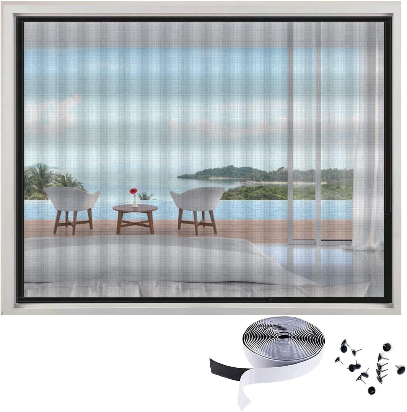 Moustiquaire Magnétique, Moustiquaire Magnétique, Fermeture Automatique Adsorption Magnetique Pour Portesterrasses Blanc 80 X 200 Cm 87462345