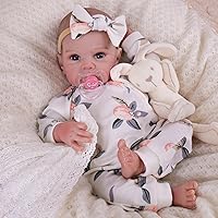 Vista 3 de Milidool Muñecas de bebé recién nacidas realistas de 20 pulgadas con cuerpo posable, muñecas de bebé de la vida real con accesorios para niñas