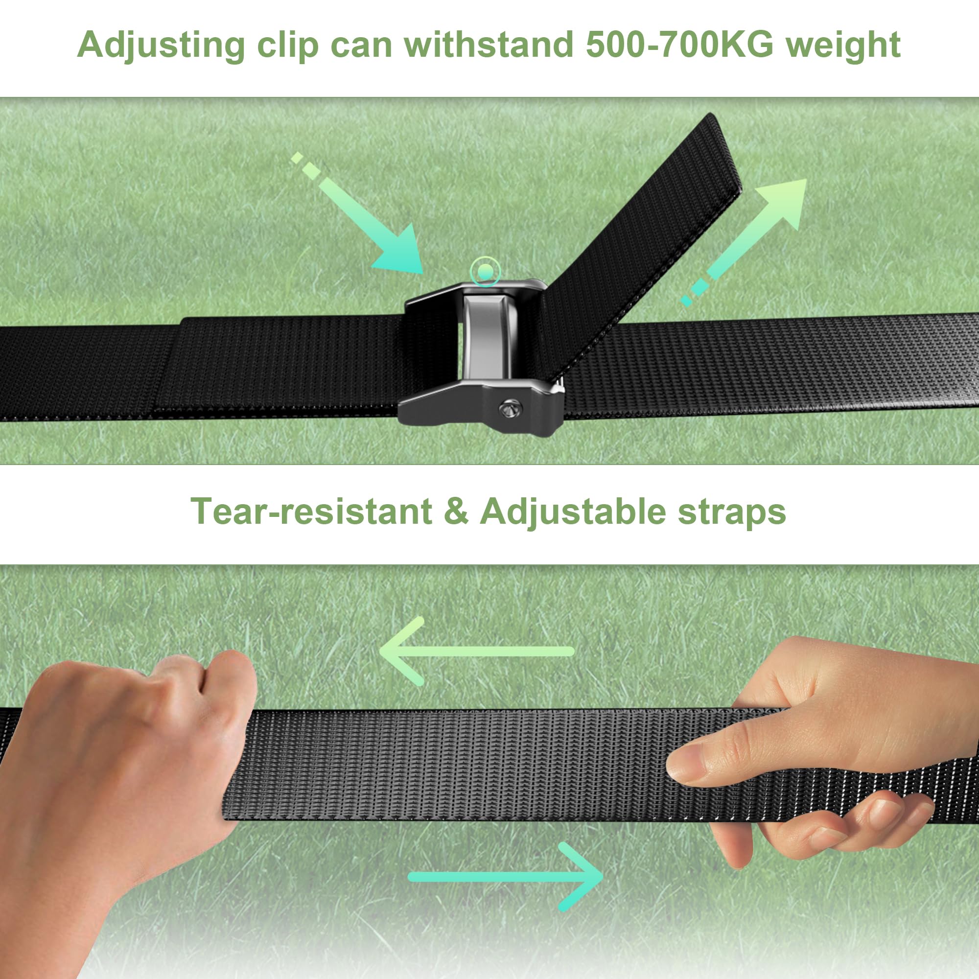 Storm Band - Juego de toldos con 4 Ganchos para Equipo de Autocaravana Thule Omnistor, Kit de Correa Lateral de sujeción de toldo con Correas, Accesorios para autocaravanas