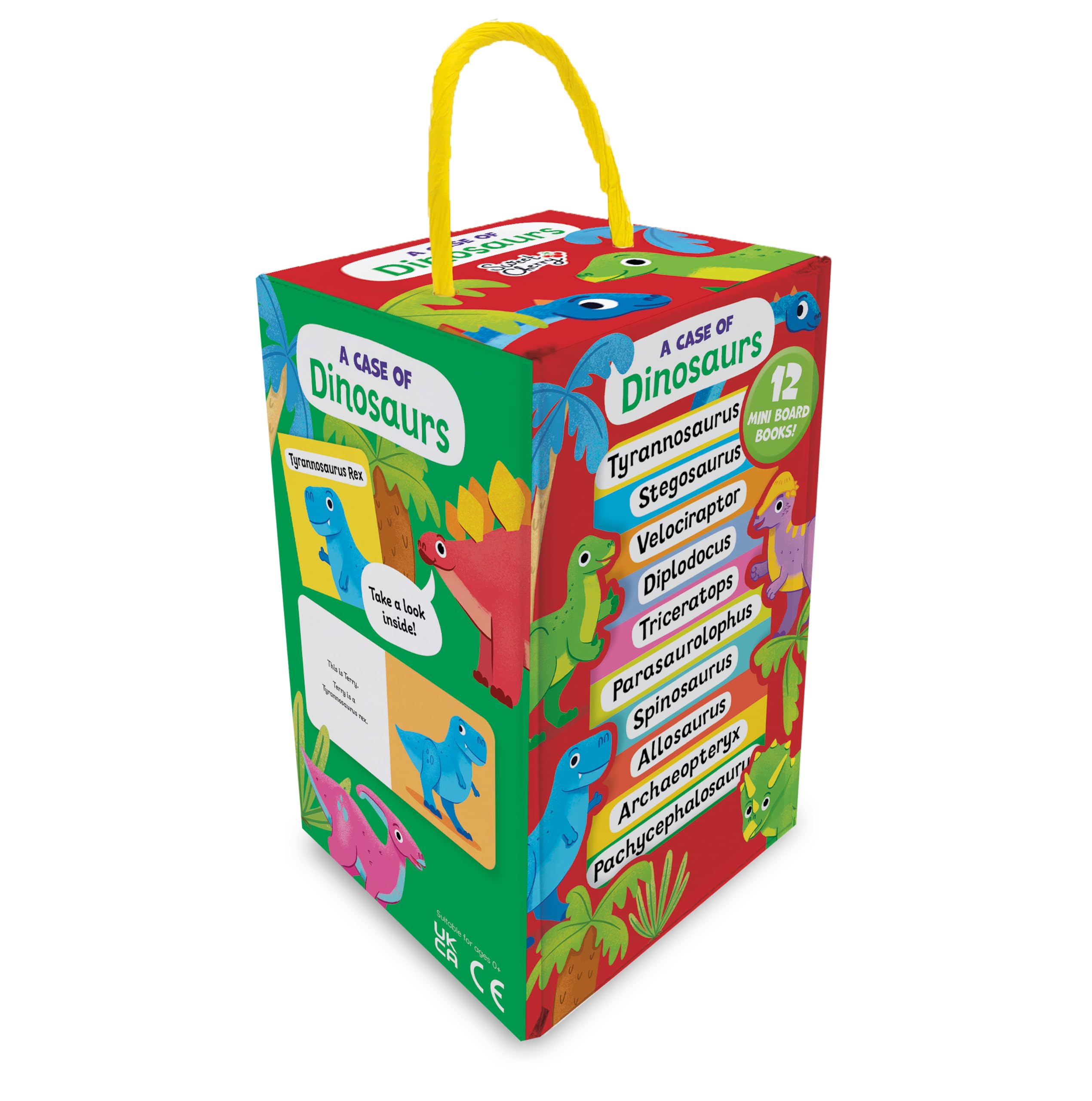 A Case of Dinosaurs – 12 Dinosaur Books Boxset for Kids Featuring T-Rex, Stegosaurus, Triceratops, Velociraptor and Diplodocus