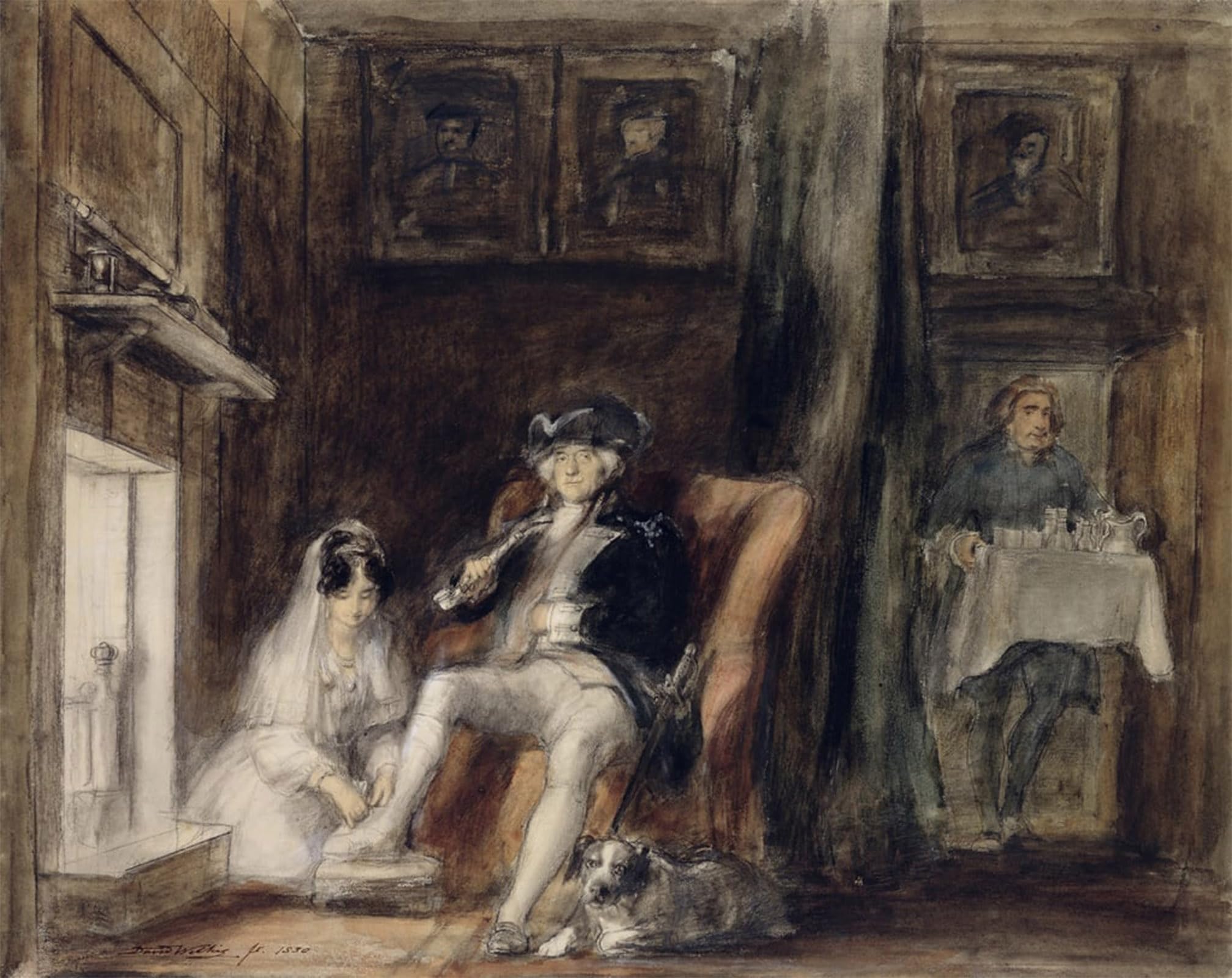 Cuadro de lienzo El comodoro discapacitado de David Wilkie para decoracion de salon 60x90cm 5