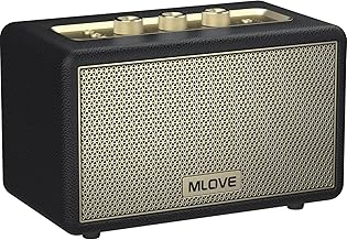 MLOVE A200 Tragbarer Bluetooth-Lautsprecher mit Aux-Eingang, Micro-SD-Kartensteckplatz, USB-Anschluss, kräftigem Bass-Subwoofer, TWS-Kopplung, Lange Akku und 80W Spitzenleistung (Schwarz)