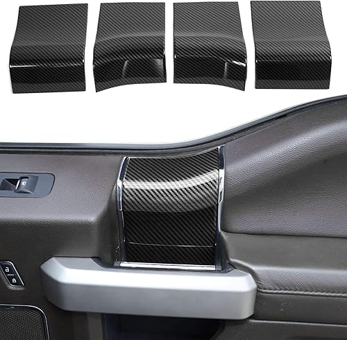 Voodonala Para F150 manijas interiores de puerta, cubierta superior, manija de puerta interior, embellecedor para Ford F150 2015-2020, accesorios