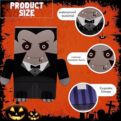 Miniatura 5 de SICOHOME Cajas de dulces de Halloween, cajas de golosinas de Halloween, caja de regalos de Halloween para dulce o truco, cajas de golosinas de