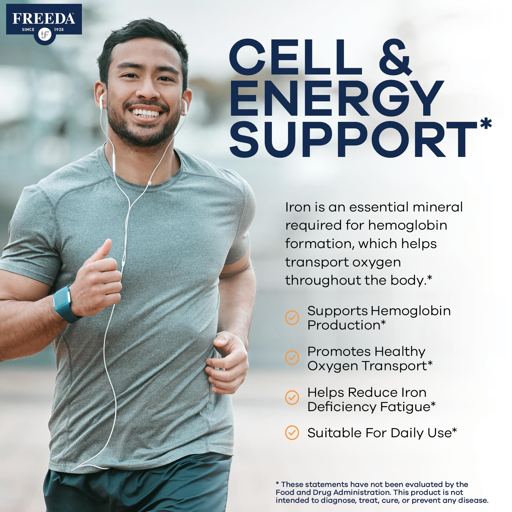 Freeda Iron Supplement - Ferrous Fumarate Iron Tablets — Amazon image 3